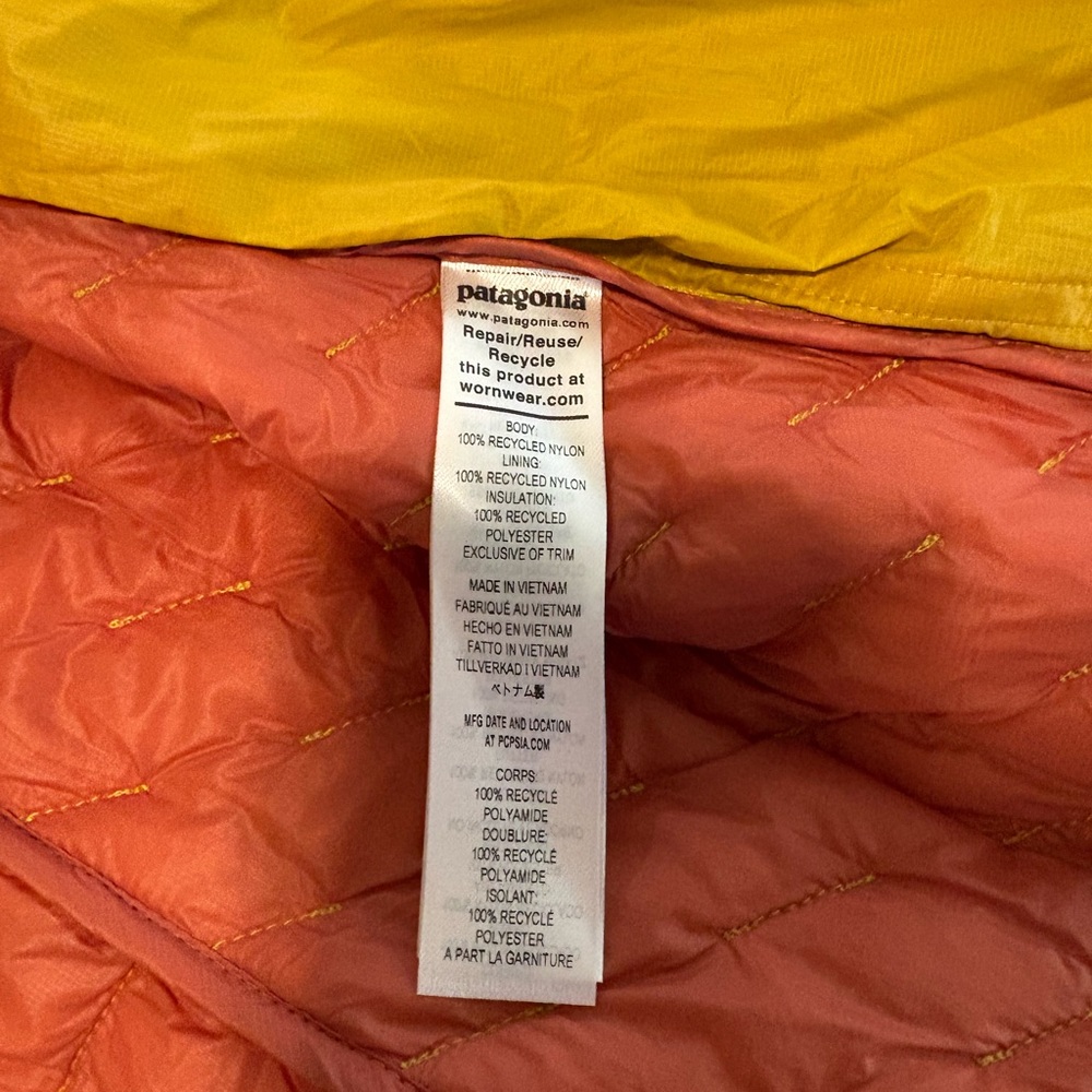 NWT Patagonia Mustard Puffer Jacket - Picture 5 of 12